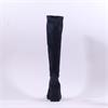 Miss Elastic Hilary Platform Long Boot - Navy Suede